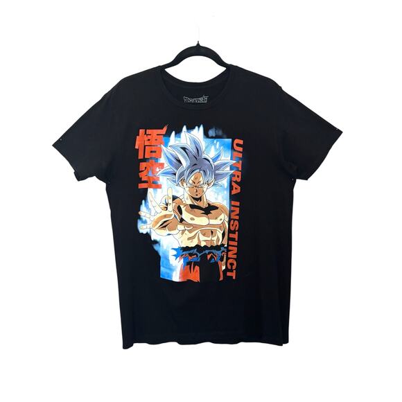 Dragon Ball Super Ultra Instinct Goku Anime Graphic Tee Black Size L - Picture 1 of 5